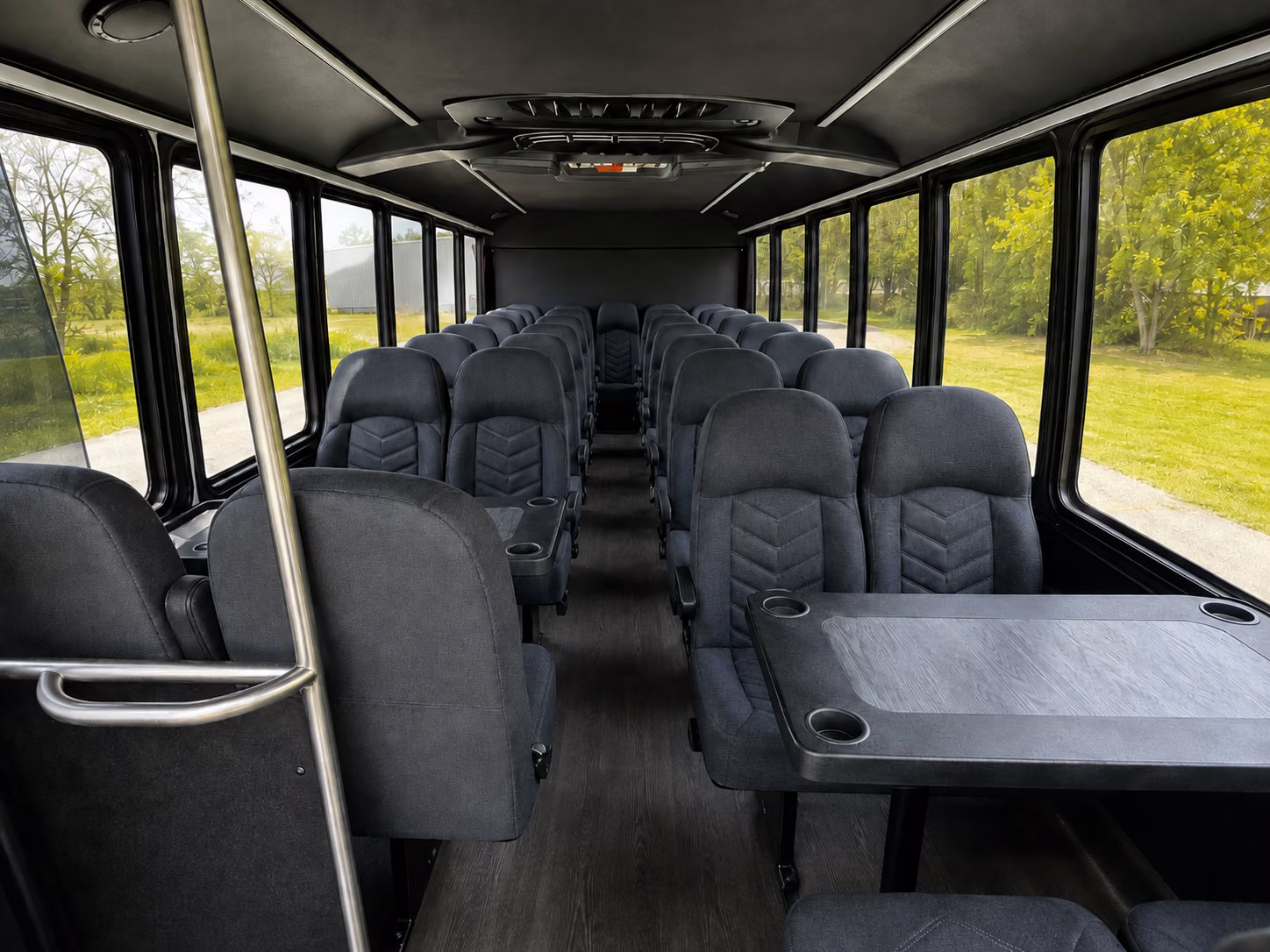 renton 18 passenger minibus inside