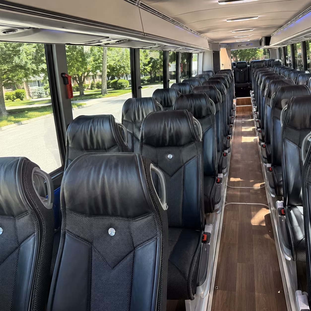 renton 40 passenger charter bus inside