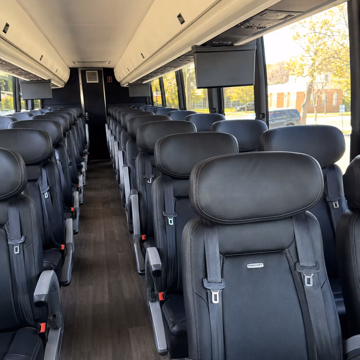 renton 45 passenger charter bus inside