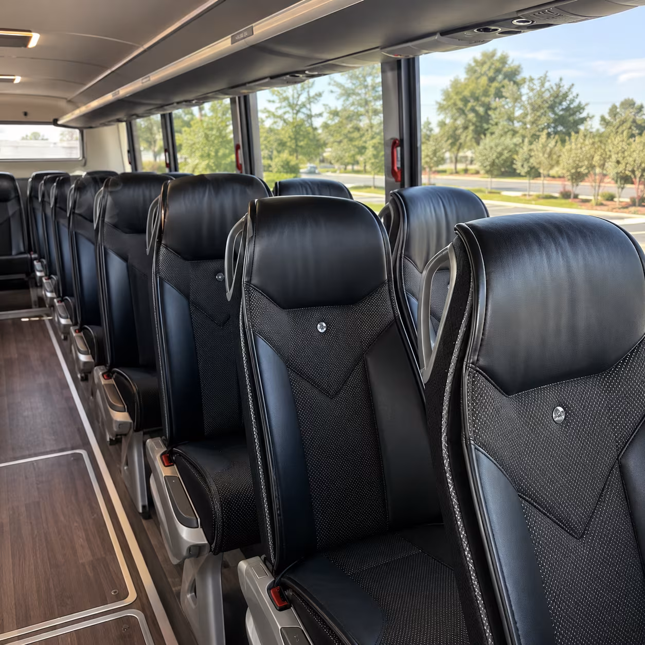 renton 45 passenger charter bus interior