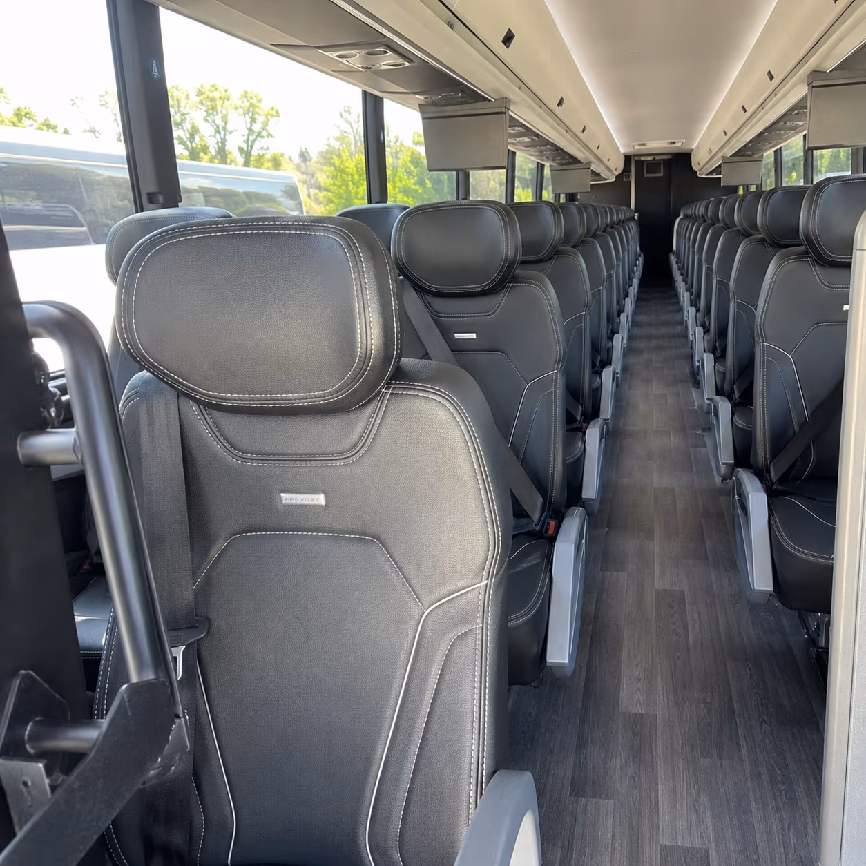 renton 47 passenger charter bus interior