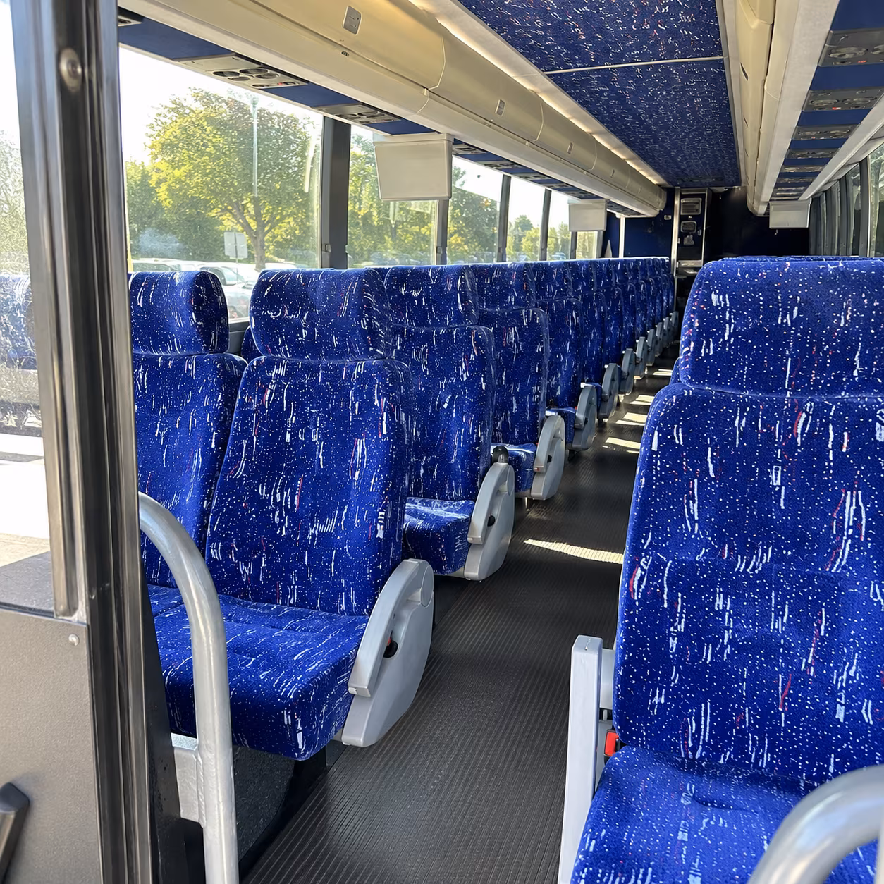 renton 50 passenger charter bus inside