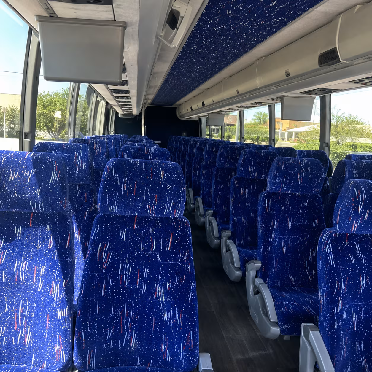 renton charter bus interior