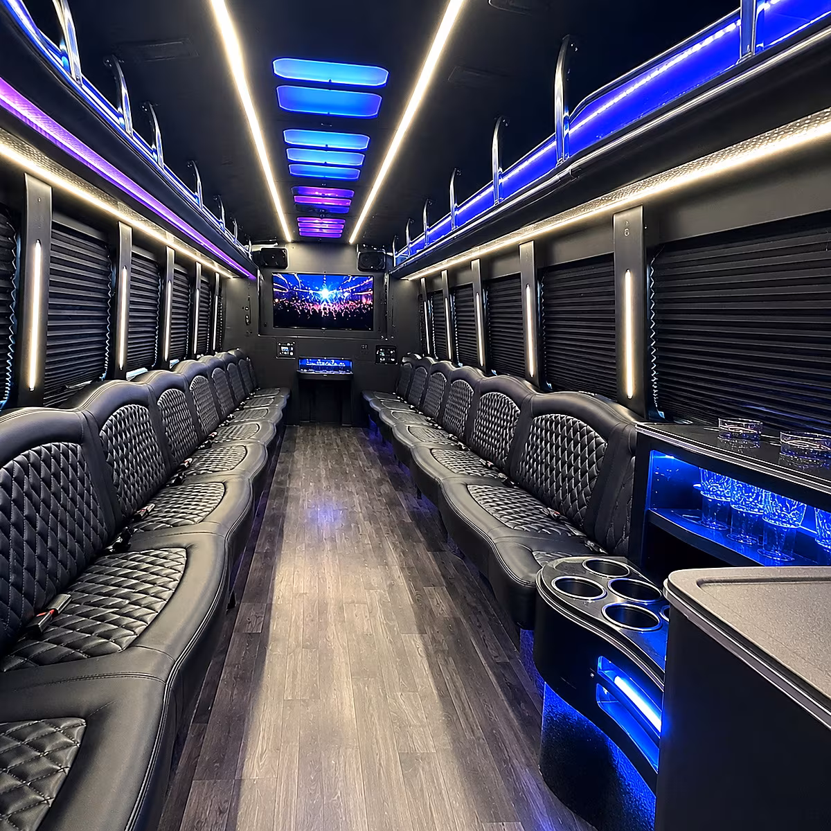 renton night town party bus rental